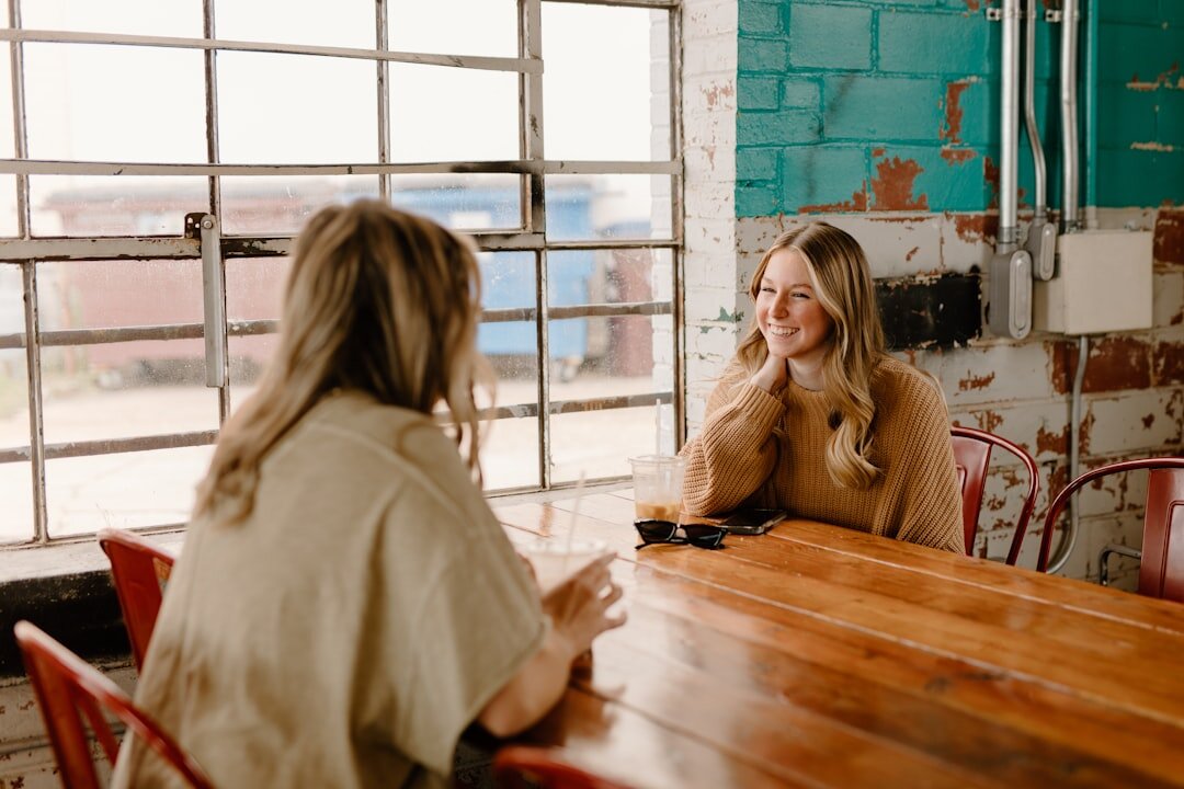 woman talking with friends